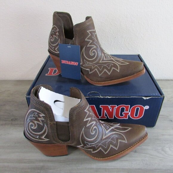 Durango Crush Women's Western Ankle Bootie - Brown - DRD0399 - Picture 1 of 4